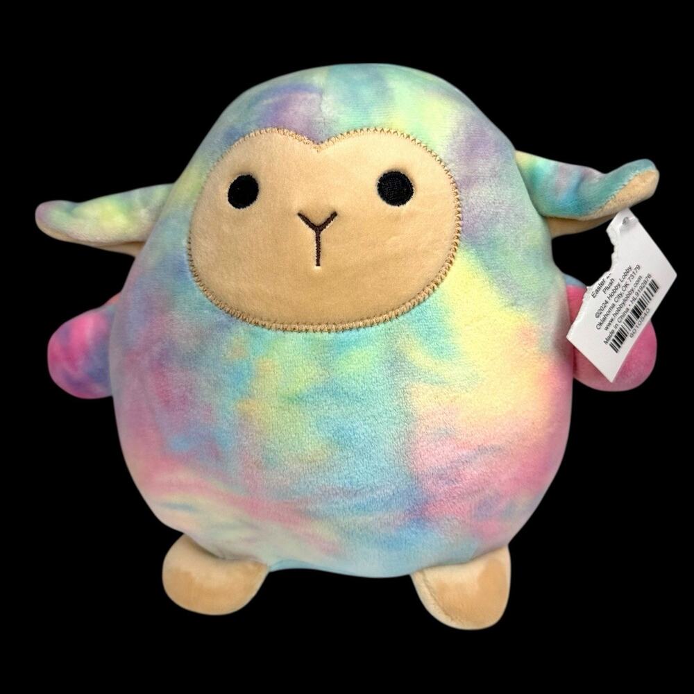 Pastel Tie Dye Plush Lamb Stuffed Animal Hobby Lobby Easter 2024 Soft Toy